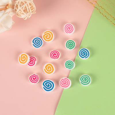 Mini Polymer Clay Macaron Candy Thick Slice DIY Phone Case Earrings Ornament Accessories Environmental Protection Polymer Clay Accessories