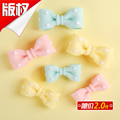 Birthday Cake Decorative Ornaments Color Bow Polymer Clay Angel Cake Plug-in Cake Decoration Accessories Wholesale