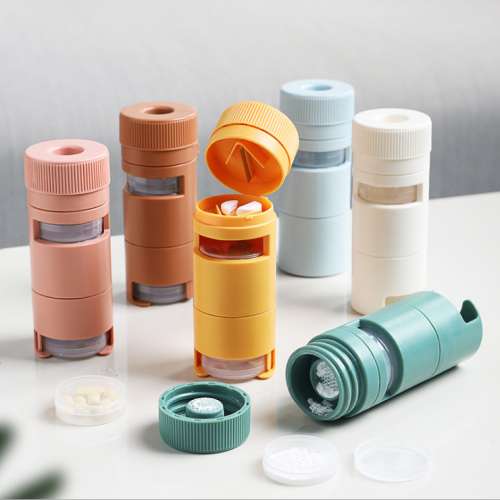7-compartment abs plastic mini portable sub-packing medicine box.