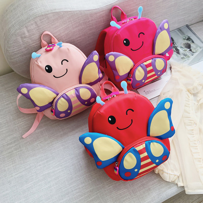 2021 Summer New Kindergarten Backpack Cartoon Cute Butterfly Baby's Backpack Travel Decoration Children's Backpack