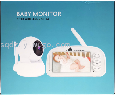 Cross-Border 5-Inch HD Wireless PTZ Rotating Baby Monitor Baby Monitor Children Monitor