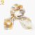 2021 New Tie-Dyed Vintage Rabbit Ears Large Intestine Hair Ring Headdress Women's Updo Knotted Fabric Top Cuft