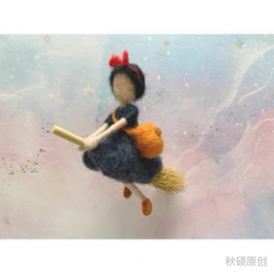 Wool Felt DIY Poke Hayao Miyazaki Little Witch Qiqi Doll Material Package Gift