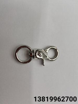 Factory Direct Sales Zinc Alloy Key Ring Metal Keychains Clamp Hook Keychain