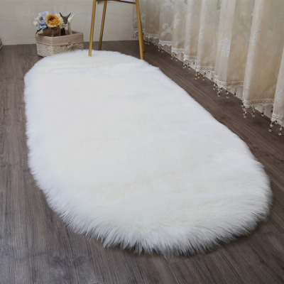 Wool-like Oval Living Room Carpet Floor Mat Hallway Door Mat Bedside Foot Mat Bathroom Mat One Piece Dropshipping Customizable