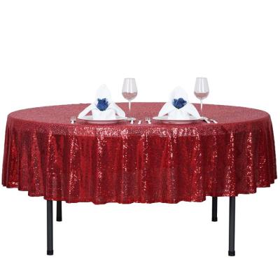 Wholesale High Quality Premium Sequin Round Tablecloth for W