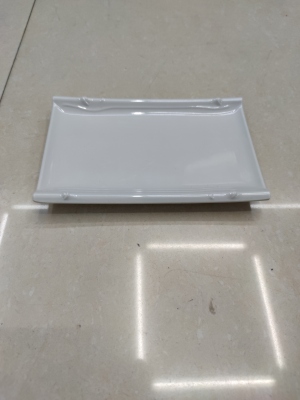 Melamine Tableware Imitation Porcelain Rectangular Plate Satay Plate Towel Tray Hotel Supplies