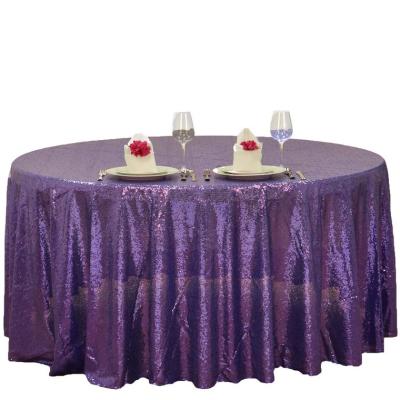 Wholesale High Quality Premium Sequin Round Tablecloth for W