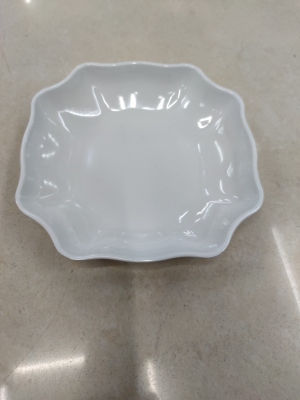Melamine Tableware Imitation Porcelain Four Square Plate Satay Plate Wave Edge Square Plate Hotel Supplies