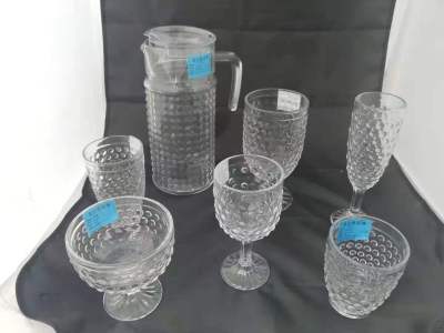 Bead Point Cups Set Glass Cup Glass Pot Goblet Printing Cup Glassware Glasscup