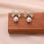925 Silver Needle Korean Hot-Selling Pearl Collar Earrings Earrings