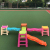 Children's Physical Training Combination Climbing Ladder Kindergarten Outdoor Sensory Training Equipment Plastic Climbing Frame Balance Beam