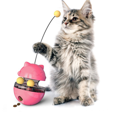 Amazon Hot Food Dropping Ball Cat Teaser Tumbler Cat Turntable Toy Zihi Artifact Pet Supplies Manufacturer