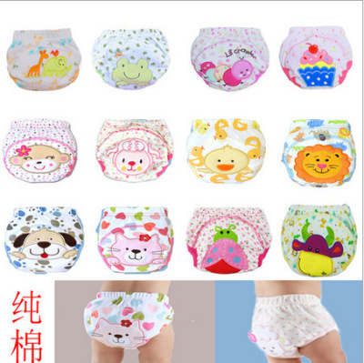Factory Price Direct Wholesale Infant Learning Training Pant Diaper Pants All Cotton Cloth Diaper Pants Pull up Diaper Spot Supply