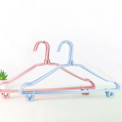Bold Type Adult Hanger with Hook Household Plastic Dipping Drying Rack Non-Slip Traceless Hanger Stall