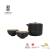 Lubao Spinning Pattern Travel Pot Tea Gift-Zen Style Black