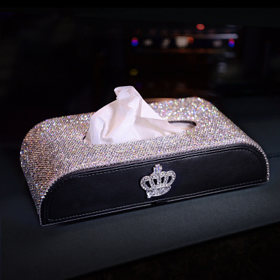 Diamond Crown Car Tissue Box Car Tissue Box Car Tissue Box Seat Tissue Box Car Creative New