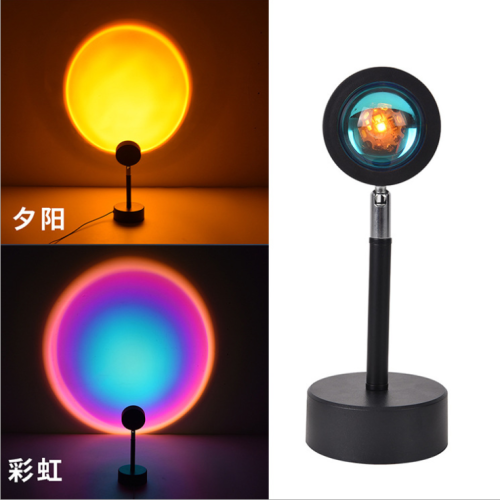 creative rainbow projection photography background atmosphere sunset light