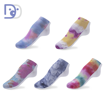 Men and women socks pure cotton deodorant and sweat absorbent 3D printed summer  thin breathable invisible socks