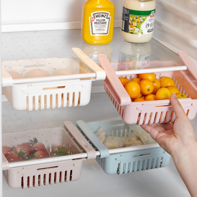 Refrigerator Storage Basket Fresh-Keeping Retractable Egg Tray Refrigerator Storage Box