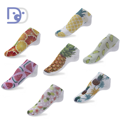 3D printed socks men cotton socks summer thin deodorant sweat breathable and fruit printed socks