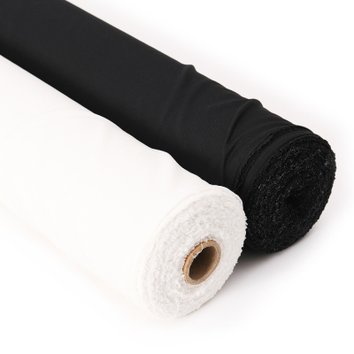 Factory Supply Wholesale High Quality Environmental Protection Black and White Spun Linings Lining Cloth Coat Woolen Lining Cloth Adhesive Interlining Clothing Accessories