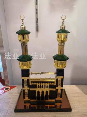 Crystal Islam Muslim Ornaments Mecca Tianfang Crafts Medina Mosque Mecca White