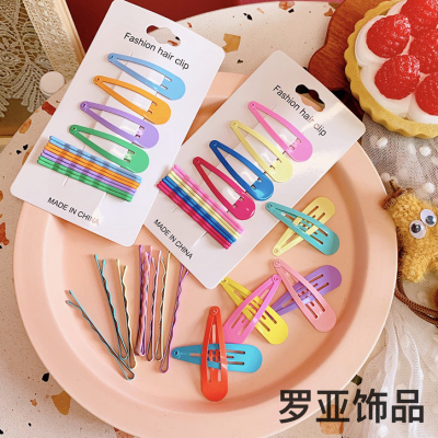 Korean Style Ins Internet Celebrity Hair Accessories Cute Fringe Hairpin Side Clip Top Clip Word BB Clip Simple Jewelry Hair Accessories Set