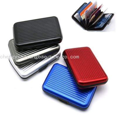 ABSCard Holder Suitcase Type Business Card  Holder Close-Fitting Card Holder Striped Card Holder Certificate Holder