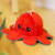 Flip Simple Octopus Plush Pendant Double-Sided Octopus Doll Plush Toy Cross-Border Schoolbag Pendant Keychain
