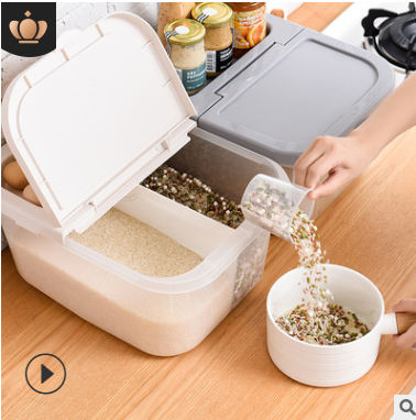  Plastic Household 20 Jin Rice Bucket Moisture and Insect Proof Seal Flour Cereals Storage Box Separated Rice Jar