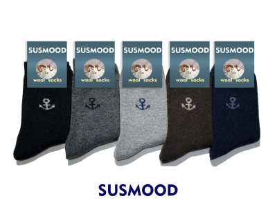2021 New Fashion Angora Wool Men's Socks Warm Socks Men's Sailing Stripe Factory Direct Sales Wool Socks Wholesale