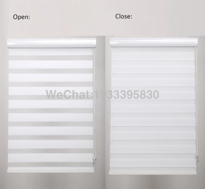 White High-End Thick Shading Curtain Louver Curtain Roller Shutter Curtain Soft Gauze Curtain Living Room Curtain