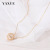 Korean Fashion Hollow Ball Bag Imitation Pearl Simple Grace Personality All-Match Pendant Necklace Necklace Women's Sweater Chain