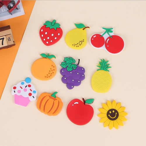 pvc soft rubber fruit pattern refridgerator magnets
