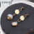 European and American Fashion Minimalist Crystal Micro Glass Bead Eardrop Pendant Temperament Wild Ear Rings Female New Factory Wholesale