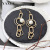 Elegant Snow European and American Fashion Exaggerating Circle Long Metal Earrings Temperament Wild Ear Rings Women's New