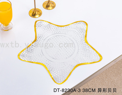 New PVC Shaped Placemat Waterproof and Oil-Proof Placemat Factory Direct Sales