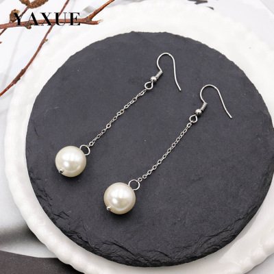 Korean Style Fashion Simple Pearl Earrings Elegant Wild Earrings Women Classic Hot Selling Product Ear Rings Factory Wholesale