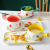 Nordic Ceramic Handle Bowl Household for One Person Creative Children Breakfast Bowl Milk Pot Bowl Tableware Set