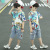 Children's Clothing Boys Summer Suit 2021 New Children's Western Style Fashion Summer Middle and Big Children Handsome Short Sleeve Two-Piece Set