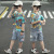 Children's Clothing Boys Summer Suit 2021 New Children's Western Style Fashion Summer Middle and Big Children Handsome Short Sleeve Two-Piece Set