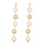 Korean Fashion Glass Pearl Ball Handmade and Simple Temperament All-Match Long Earrings Japanese Ear Rings Women