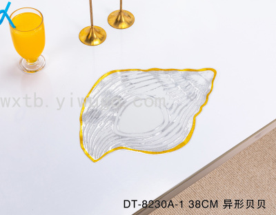 New PVC Shaped Placemat Waterproof and Oil-Proof Placemat Factory Direct Sales