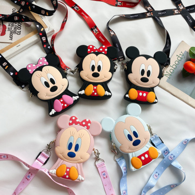 2021 New Silicone Children's Small Bags Cute Cartoon Shoulder Messenger Bag Girls' Coin Purse Factory Wholesale