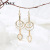 Elegant Snow European and American Fashion Exaggerating Circle Long Metal Earrings Temperament Wild Ear Rings Women's New