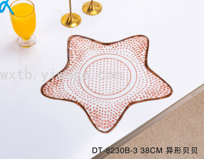 New PVC Shaped Placemat Waterproof and Oil-Proof Placemat Factory Direct Sales