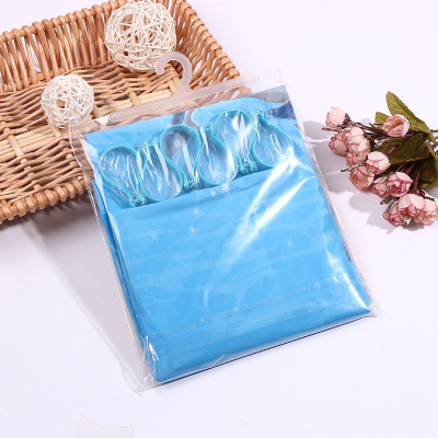Factory Direct Sales PE Printing Disposable Shower Curtain 180 * 180cm Export Foreign Trade OPP Bag Packaging