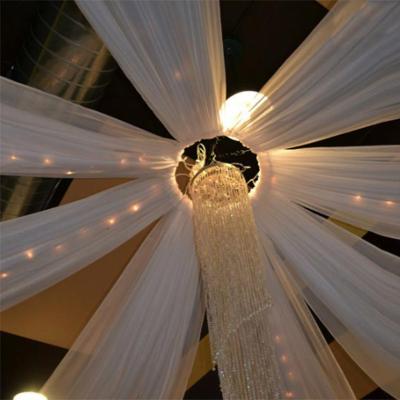 20Ft Wedding White Ceiling Chiffon Drapes Sheer Curtain Pane