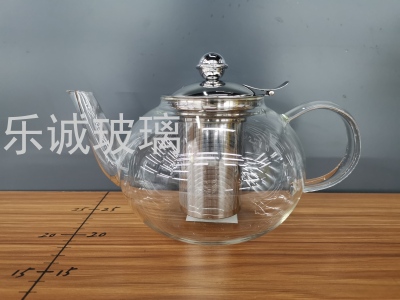 High Borosilicate Glass Teapot Temperature-Resistant Explosion-Proof Transparent Bright